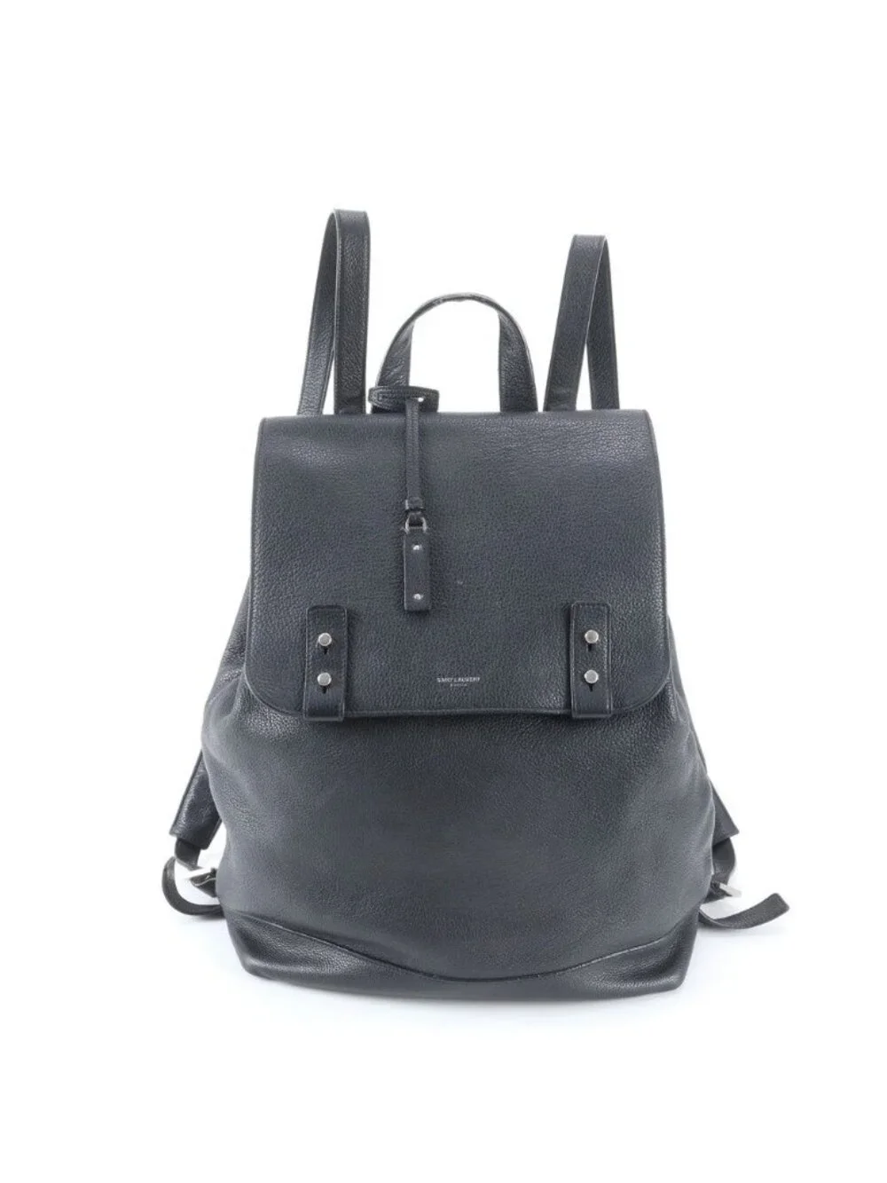 Saint Laurent Paris Sac de Jour Leather Backpack Black